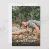 Eleganter Gold Border QR Code Hochzeit Einladung (Vorderseite)