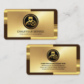 Eleganter Gold Bronze Layers Chauffeur Visitenkarte (Vorne/Hinten)