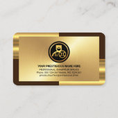 Eleganter Gold Bronze Layers Chauffeur Visitenkarte (Rückseite)