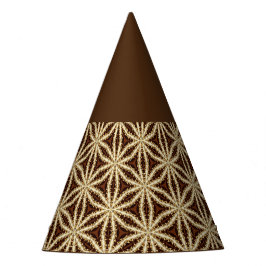 Eleganter Gold & Brown Star Anise Paper Party Hat Partyhütchen