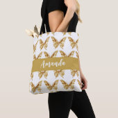 Eleganter Gold Butterly Pattern Name Tasche (Von Nahem)