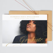 Eleganter Gold Calligraphy Foto Uni-Abschluss Ankündigung