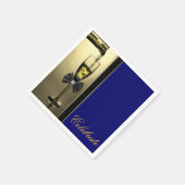Eleganter Gold Champagner Serviette (Ecke)