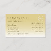 Eleganter Gold Chic Mirror Schriftart mit stilvoll Visitenkarte (Rückseite)