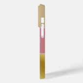 Eleganter Gold Chopper Rosa Metallischer Monogramm Case-Mate iPhone Hülle (Rückseite / Links)