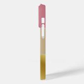 Eleganter Gold Chopper Rosa Metallischer Monogramm Case-Mate iPhone Hülle (Rückseite / Links)