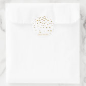 Eleganter Gold Confetti Dots Benutzerdefinierter T Runder Aufkleber (Tasche)
