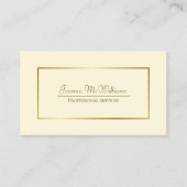 Eleganter Gold & Cream Beruflicher QR-Code Visitenkarte (Vorderseite)