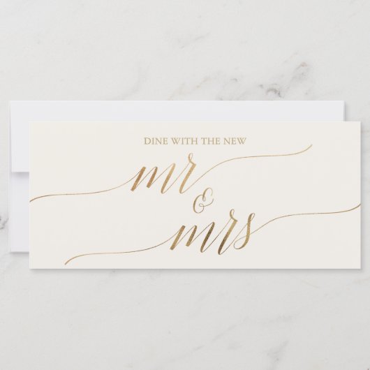 Eleganter Gold Cream Hanging Seating Chart Header (Rückseite)