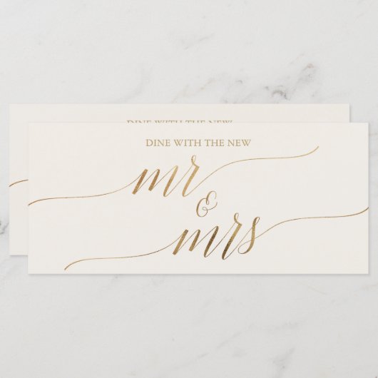 Eleganter Gold Cream Hanging Seating Chart Header (Vorne/Hinten)