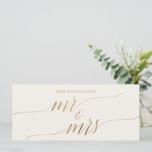 Eleganter Gold Cream Hanging Seating Chart Header