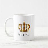 Eleganter Gold Crown Individuelle Name Kaffeetasse (Links)