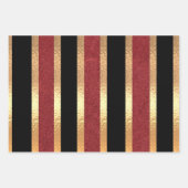 Eleganter Gold Damask auf Burgund Geschenkpapier Set (Vorderseite)