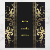 Eleganter Gold Deko Weinetikett (Einzelnes Label)