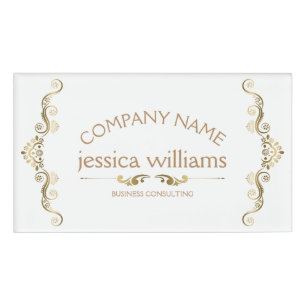 Eleganter Gold-Dekorationsrahmen Namenschild