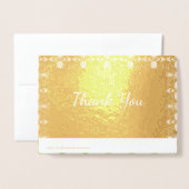 Eleganter Gold Designer Folienkarte (Rückseite mit Umschlag)