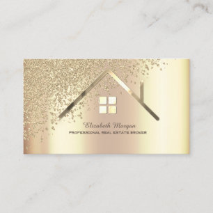 Eleganter Gold-Diamanten Immobilienmakler  Visitenkarte