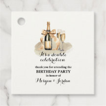 Eleganter Gold Double Celebration Joint Geburtstag