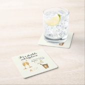 Eleganter Gold Double Celebration Joint Geburtstag Rechteckiger Pappuntersetzer (Vor Ort)