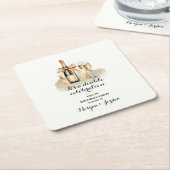 Eleganter Gold Double Celebration Joint Geburtstag Rechteckiger Pappuntersetzer (angewinkelt)