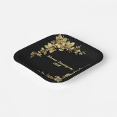 Eleganter Gold Erntedank Pappteller (Gewinkelt)