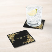 Eleganter Gold Erntedank Rechteckiger Pappuntersetzer (Vor Ort)