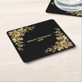 Eleganter Gold Erntedank Rechteckiger Pappuntersetzer (angewinkelt)