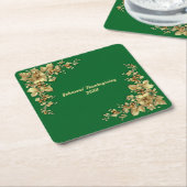 Eleganter Gold Erntedank Rechteckiger Pappuntersetzer (angewinkelt)