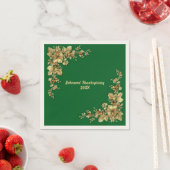 Eleganter Gold Erntedank Serviette (Beispiel)