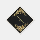 Eleganter Gold Erntedank Serviette (Ecke)