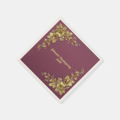 Eleganter Gold Erntedank Serviette (Ecke)