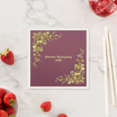 Eleganter Gold Erntedank Serviette (Beispiel)