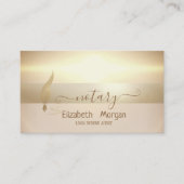Eleganter Gold Feather Notary Signing Agent Visitenkarte (Vorderseite)