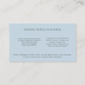 Eleganter Gold Filigree Pink Wedding Event Planner Visitenkarte (Rückseite)