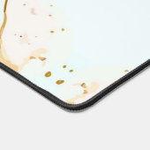 Eleganter Gold Fox Marmor Monogram Beauty Salon Schreibtischunterlage (Ecke)