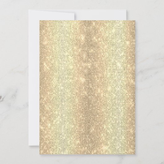 Eleganter Gold Frame Sequins Abschluss Einladung (Rückseite)