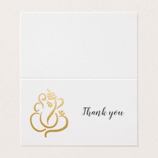 Eleganter Gold Ganesh/Indischer Gott (Außenseite Aufgefaltet)