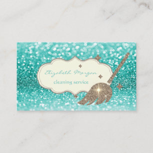 Eleganter Gold-Glitter-Besenginster-Bokeh Visitenkarte