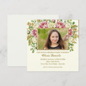 Eleganter Gold-Glitter-Blumenrahmen personalisiert (Vorne/Hinten)