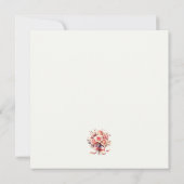 Eleganter Gold-Glitter-Blumenrahmen personalisiert (Rückseite)