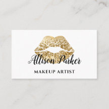 Eleganter Gold Glitter Lippen Makeup Artist 