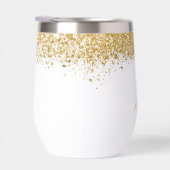 Eleganter Gold Glitter Monogramm Name (Rechts)