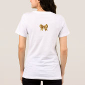 Eleganter Gold-Glitter-Schmuck Tri-Blend Shirt (Rückseite)