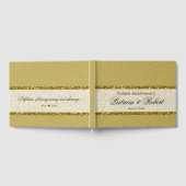 Eleganter Gold Glitzer 50 Jahre Gästebuch (Voll)