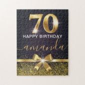 Eleganter Gold Glitzer 70. Geburtstag Puzzle (Vertikal)