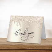 Eleganter Gold Glitzer 75. Geburtstagsparty Dankeskarte