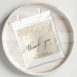 Eleganter Gold Glitzer 75. Geburtstagsparty Geschenktütchen