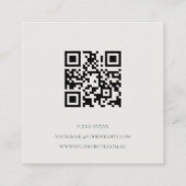 Eleganter Gold Glitzer Agate Marble QR Code Logo Quadratische Visitenkarte (Rückseite)