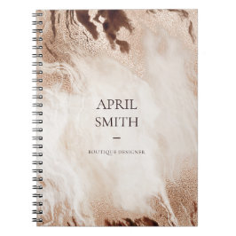 Eleganter Gold Glitzer Agate Marmor Textur Beige Notizblock