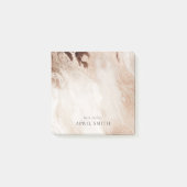 Eleganter Gold Glitzer Agate Marmor Textur Beige Post-it Klebezettel (Vorderseite)